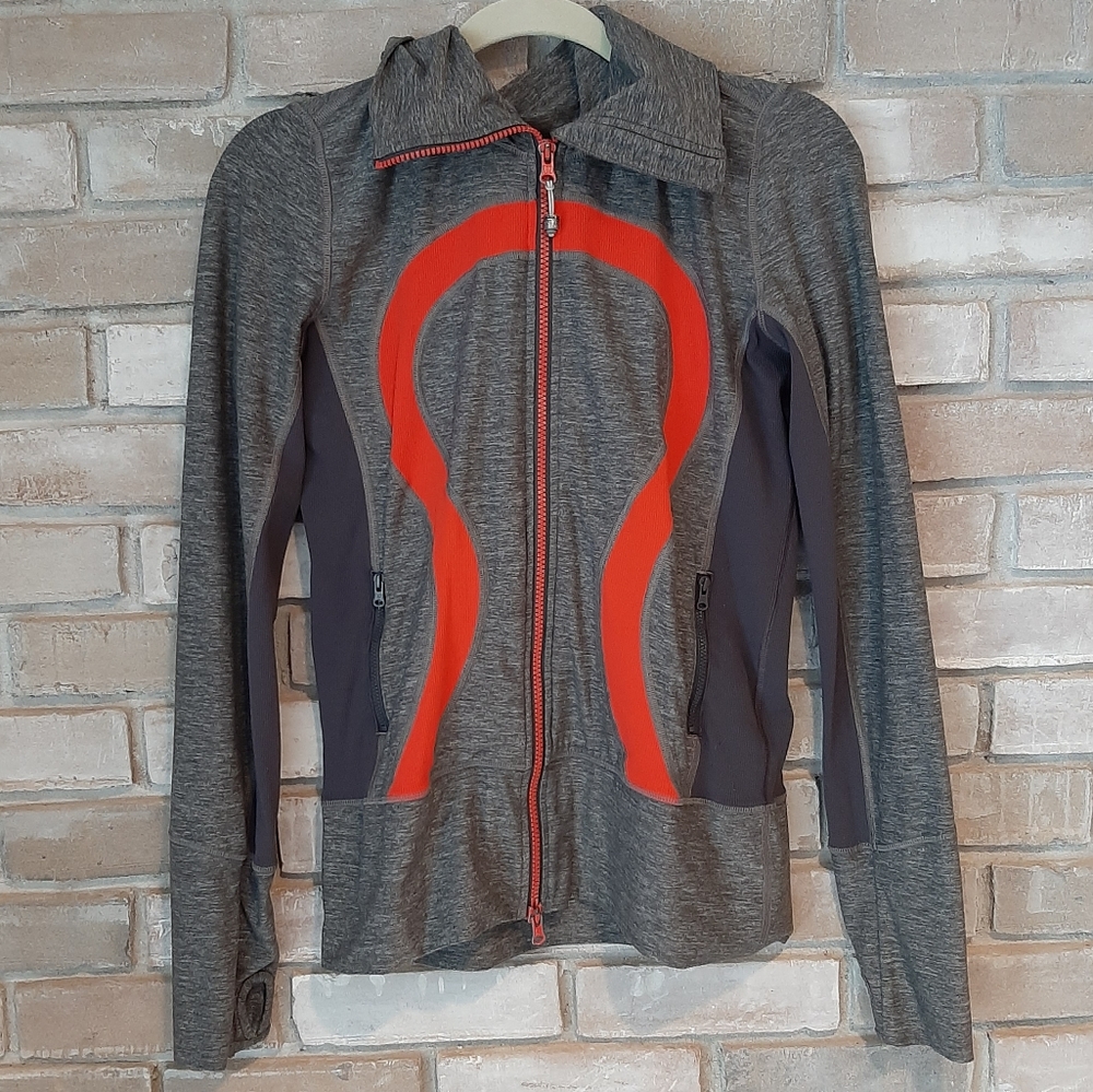 Lululemon Pink + Gray Stride Jacket